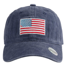 Load image into Gallery viewer, USA Flag Embroidered Baseball Cap - Navy